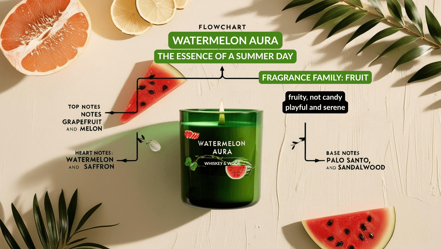 No. 32 Watermelon Aura l Watermelon, Palo Santo & Sandalwood LuxuryScented Candle