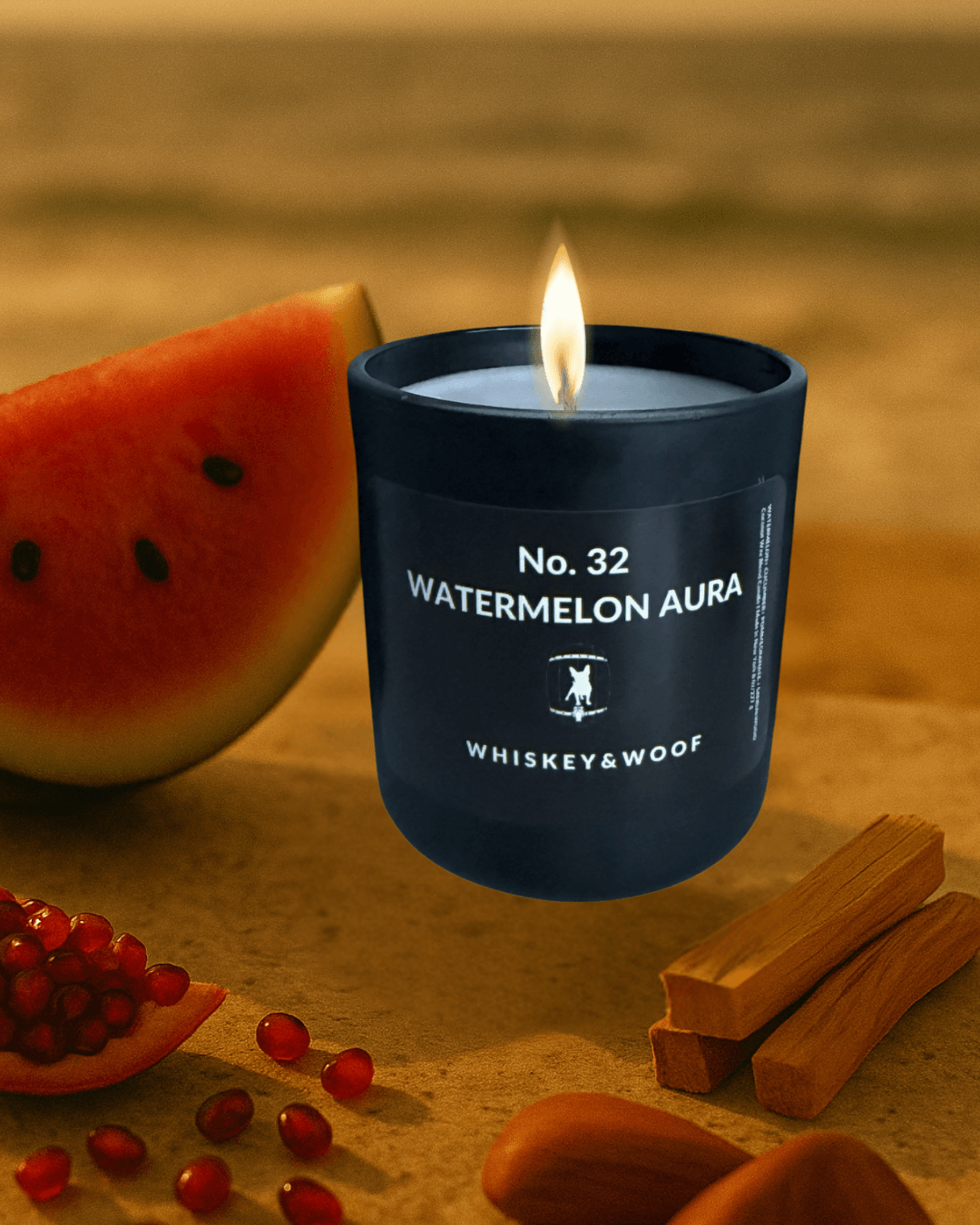 No. 32 Watermelon Aura l Watermelon, Palo Santo & Sandalwood LuxuryScented Candle
