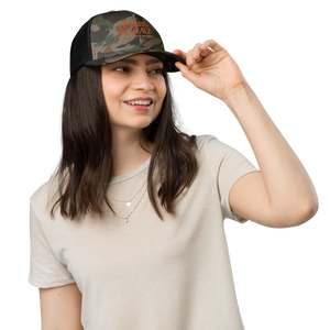 Camouflage Harris & Walz trucker hat