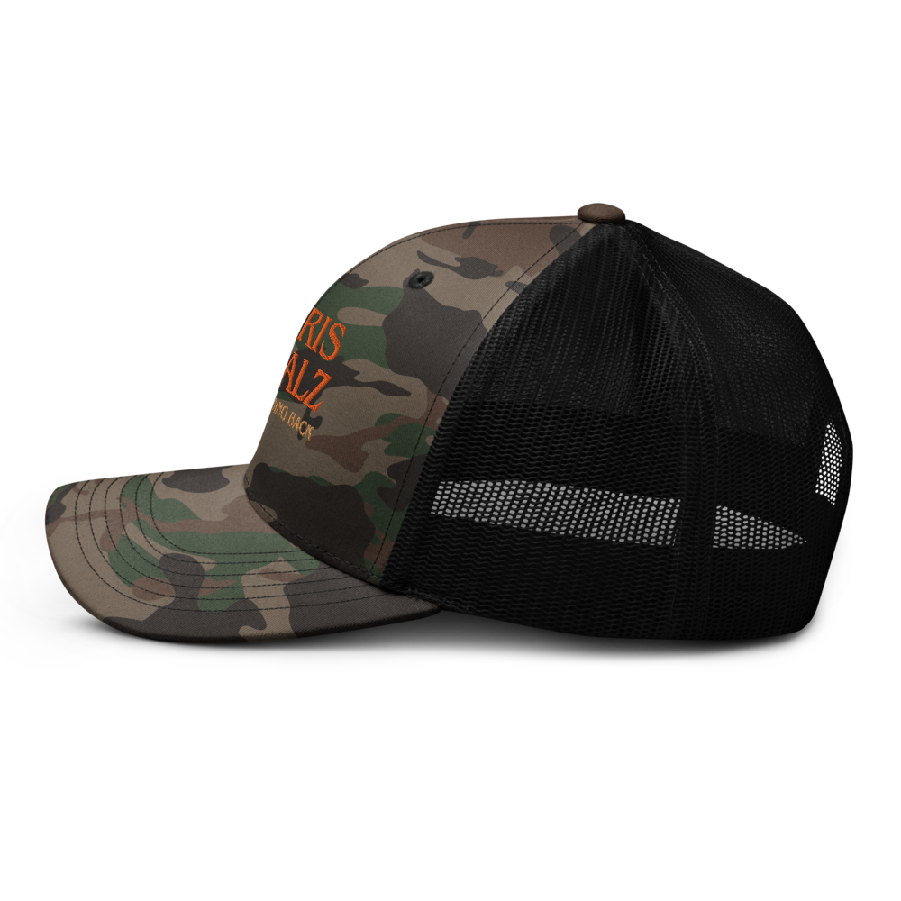 Camouflage Harris & Walz trucker hat