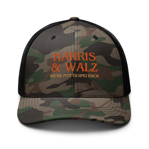 Camouflage Harris & Walz trucker hat