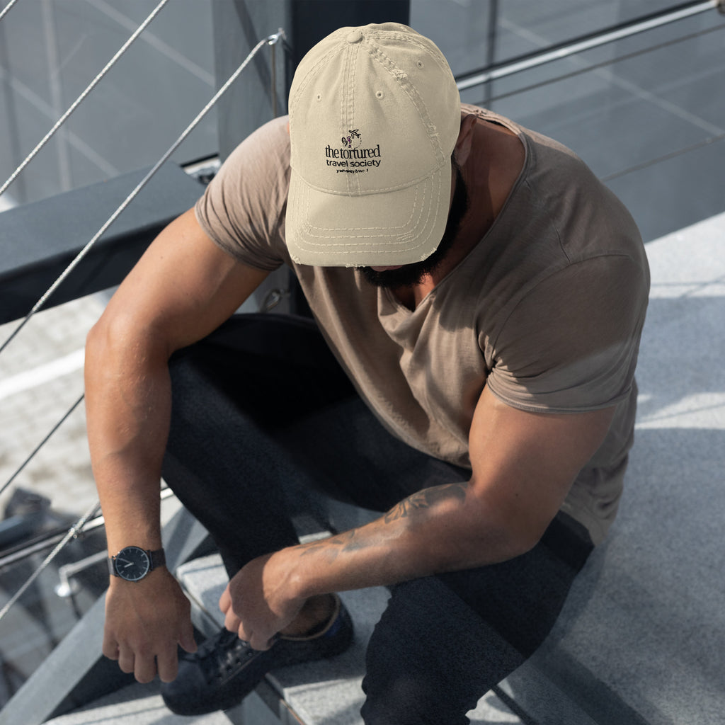 The Tortured Traveler Society: Distressed Dad Hat