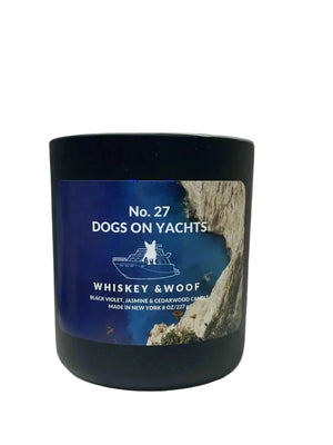 No. 27 Dogs on Yachts - Black Violet, Jasmine & Cedarwood Scented Candle