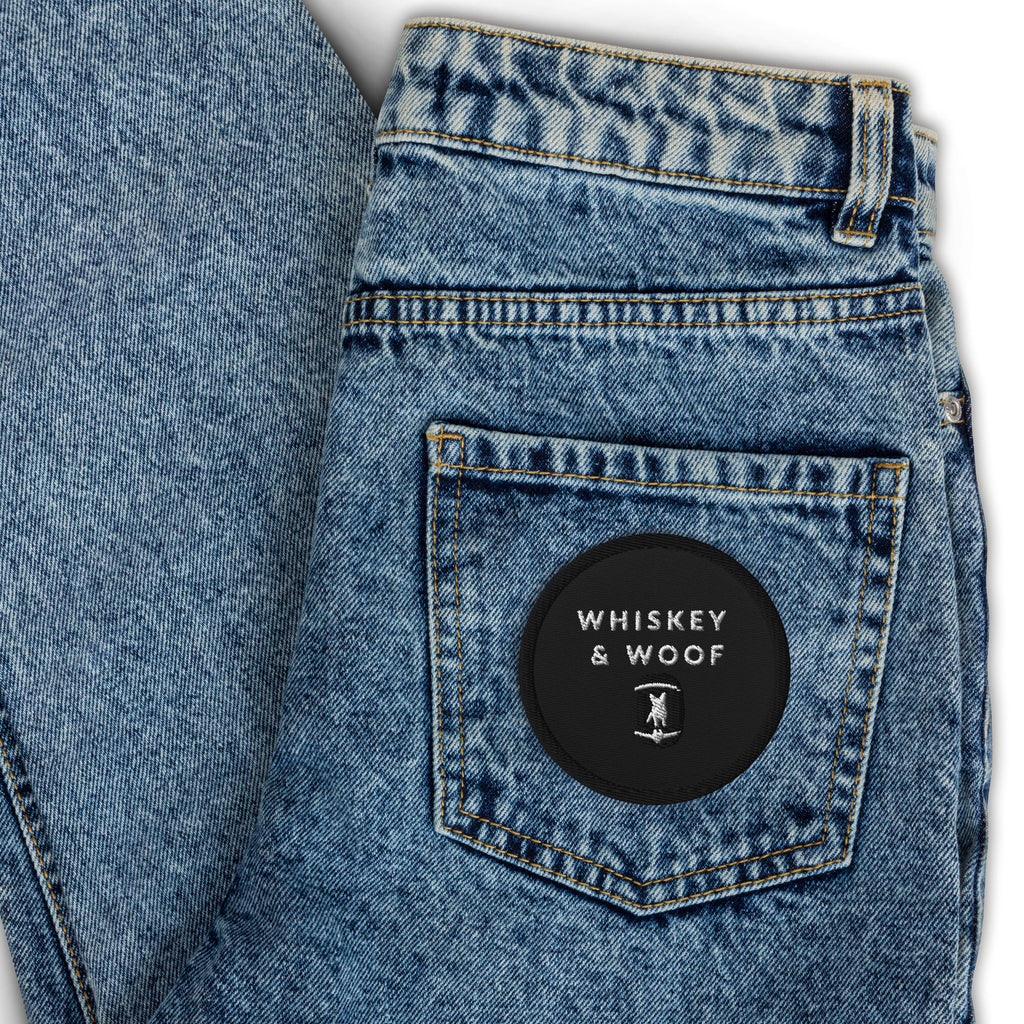 Whiskey & Woof Logo Patch: Embroidered