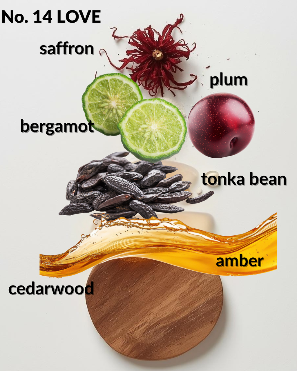 No. 14 Love | Plum, Tonka Bean, Berg Amber & Cedarwood ScentedCandle