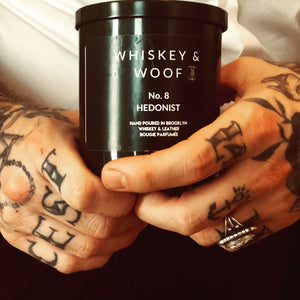 No. 8 HEDONIST: Whiskey & Leather Scented Candle
